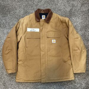 Vintage Carhartt C03 Arctic Quilt Lined Duck Jacket 44 Tall Brown